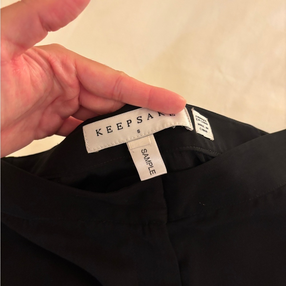 KEEPSAKE the Label Black Wide Leg Jumpsuit Pants trouser romance slit leg - Picture 7 of 9